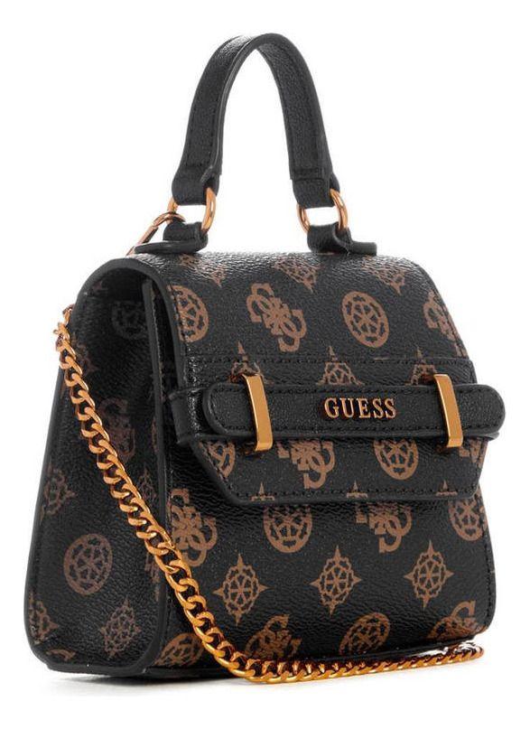 Mini Cartera Guess Mujer Sestri Logo Micro Mini Café-1