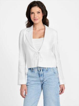Chaqueta Ls Linden Cropped Blazer Blanco-0