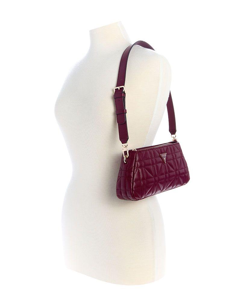 Cartera Guess Mujer Edita Shoulder Bag Burdeo-4