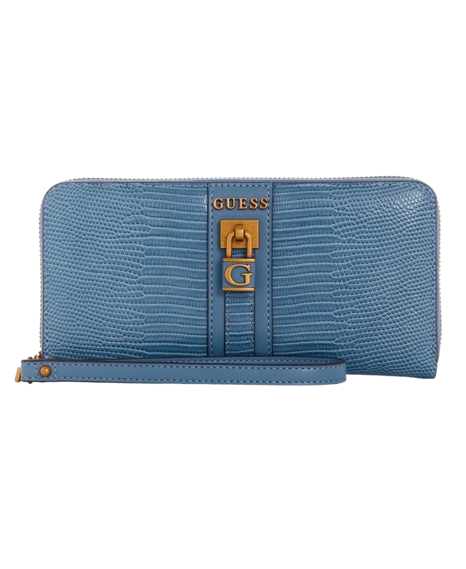 Billetera Guess Mujer Ginevra Slg Large Zip Around Celeste-0
