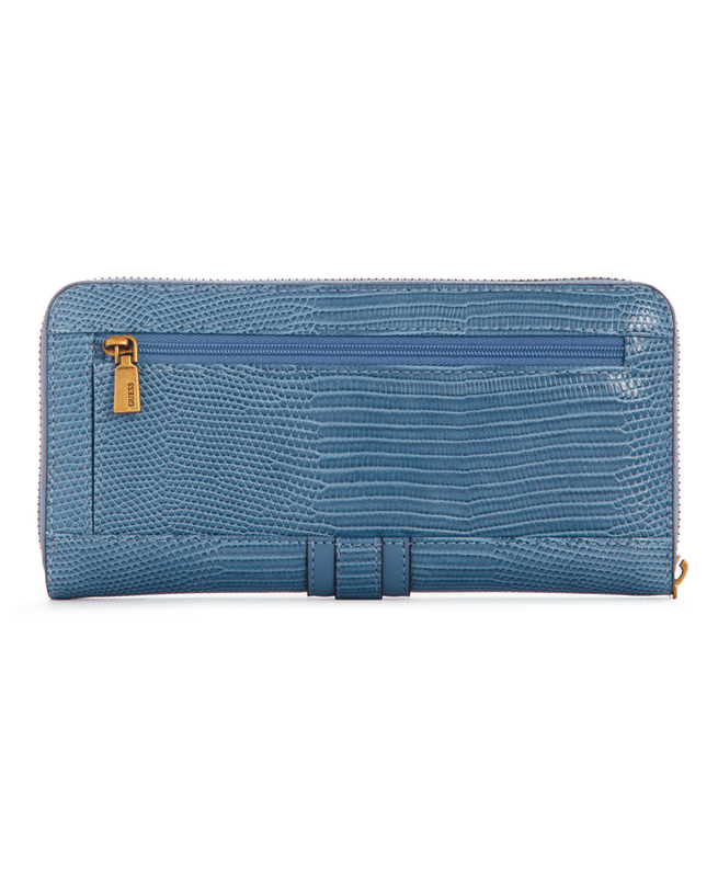 Billetera Guess Mujer Ginevra Slg Large Zip Around Celeste-1
