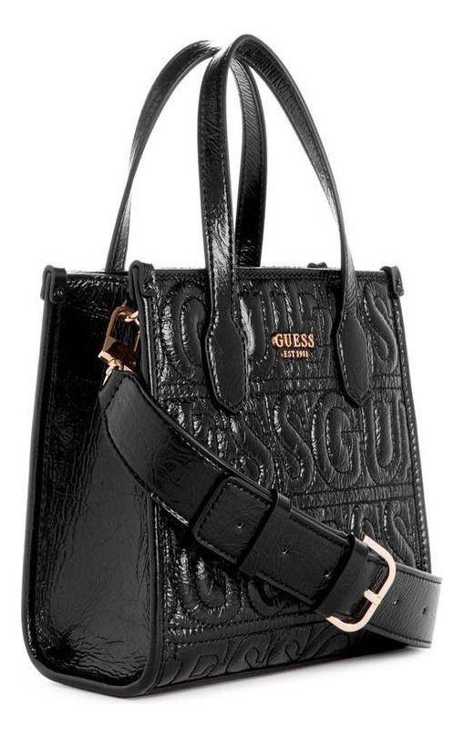Mini Cartera Guess Mujer Silvana 2 Compartmnt Tote Crema-1