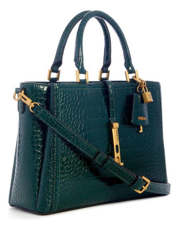 Cartera Guess Mujer James Girlfriend Satchel Verde-1