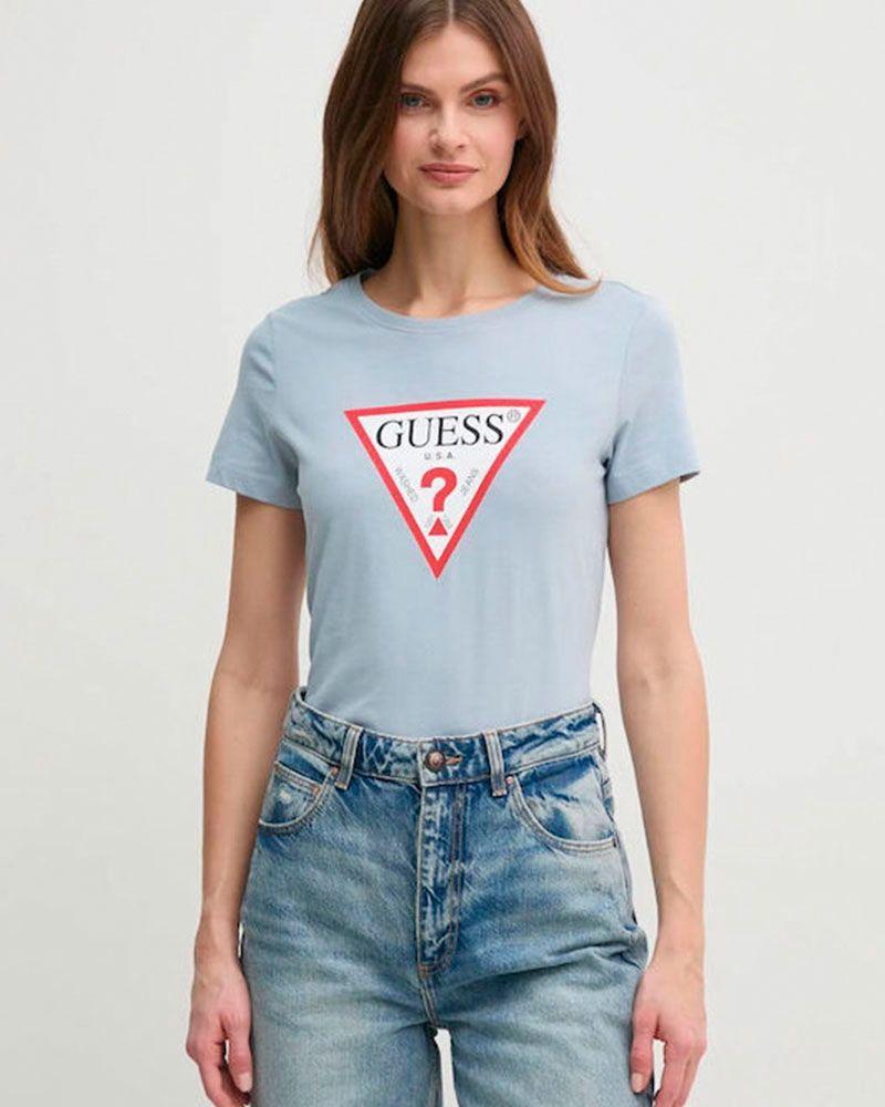 Polera Guess Mujer Ss Cn Original Tee Azul-0