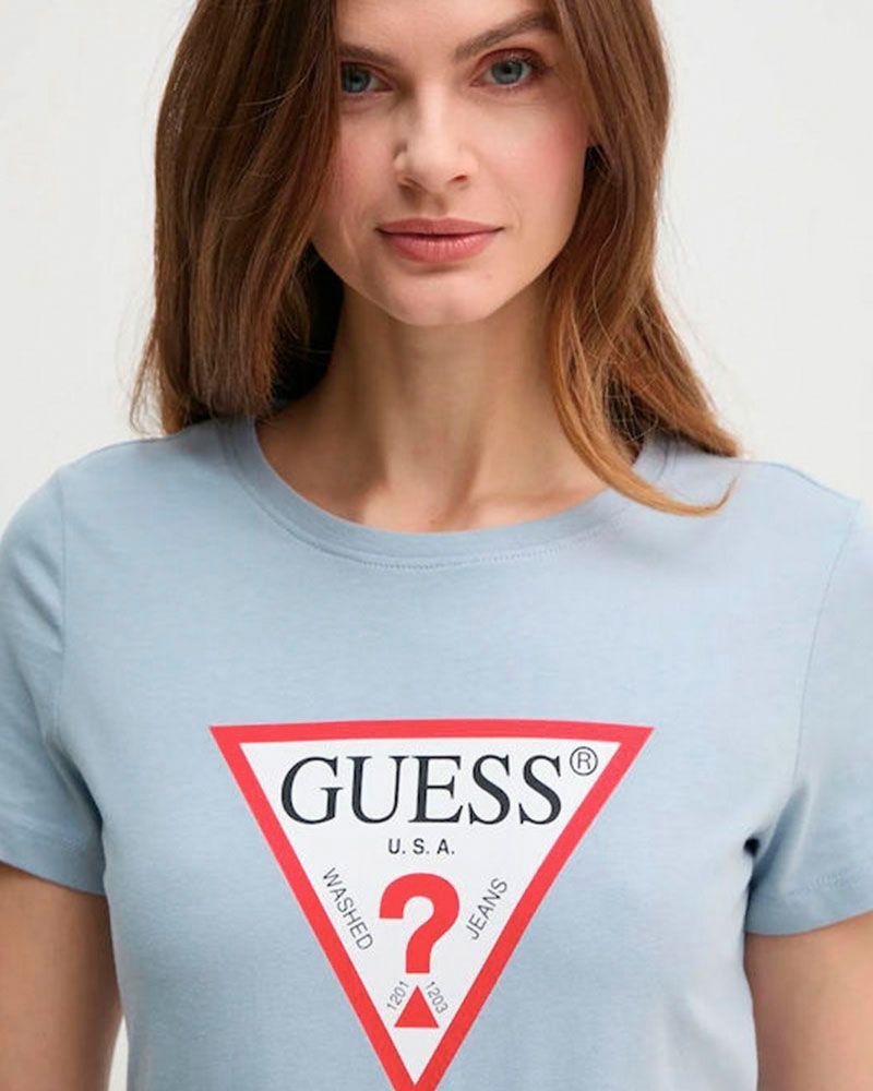 Polera Guess Mujer Ss Cn Original Tee Azul-3