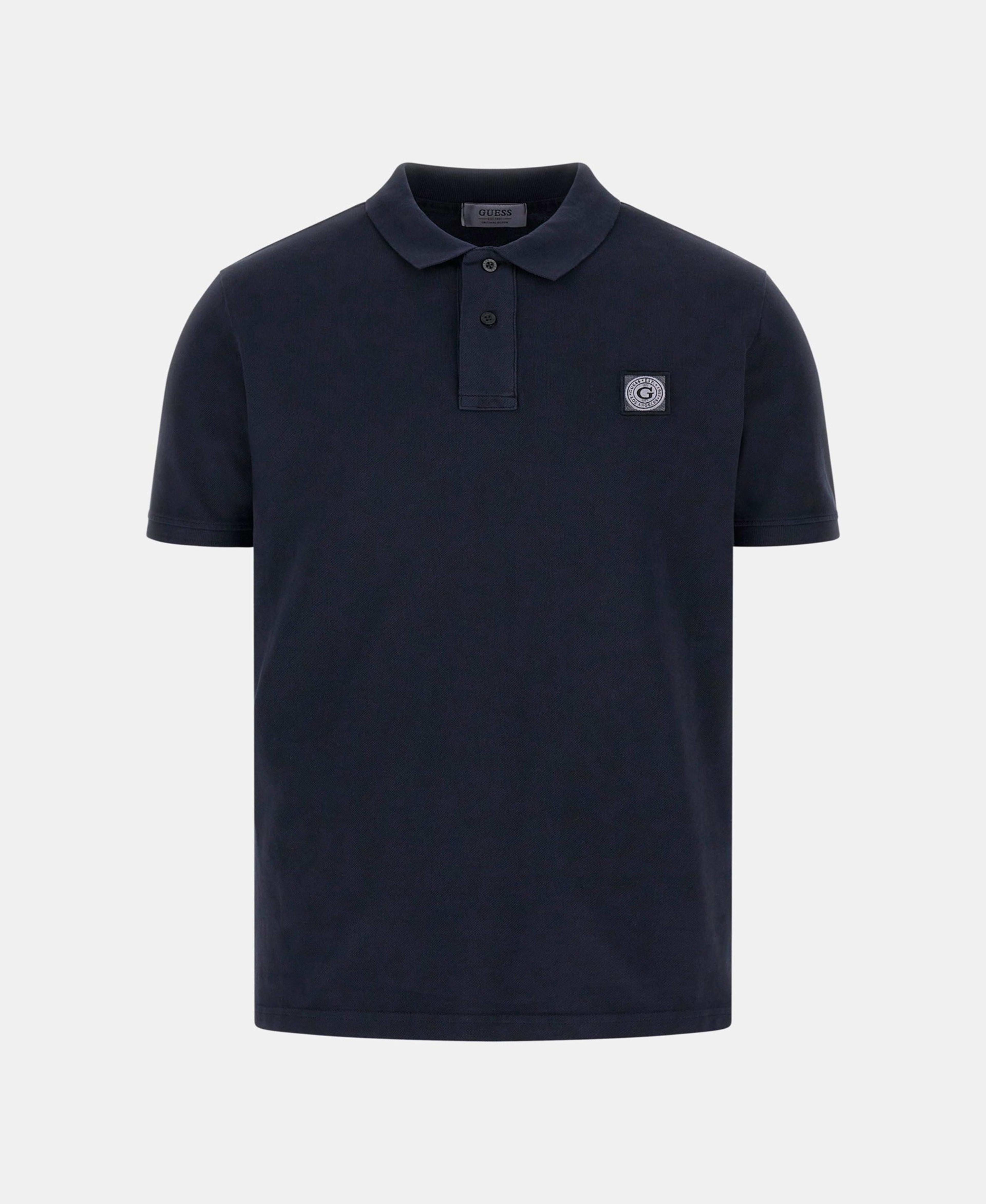 Polera Guess Hombre Washed Ss Polo Azul-4