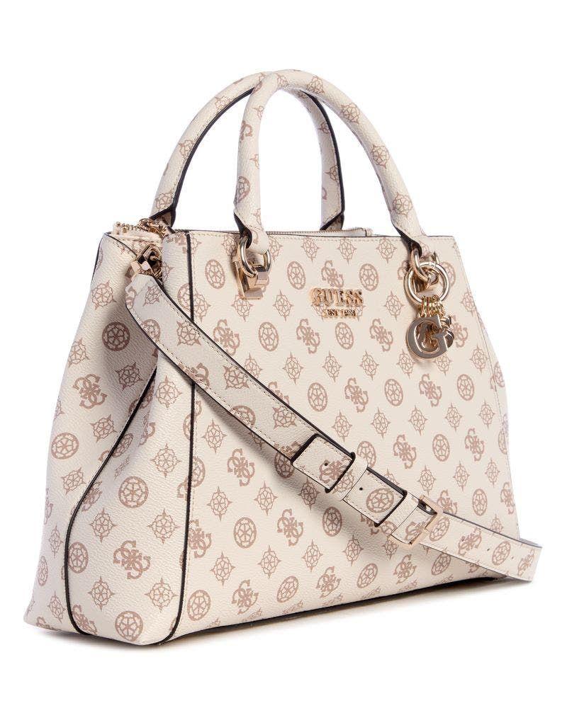 Cartera Guess Mujer Evelune Lrg Girlfriend Satchel Blanco-1