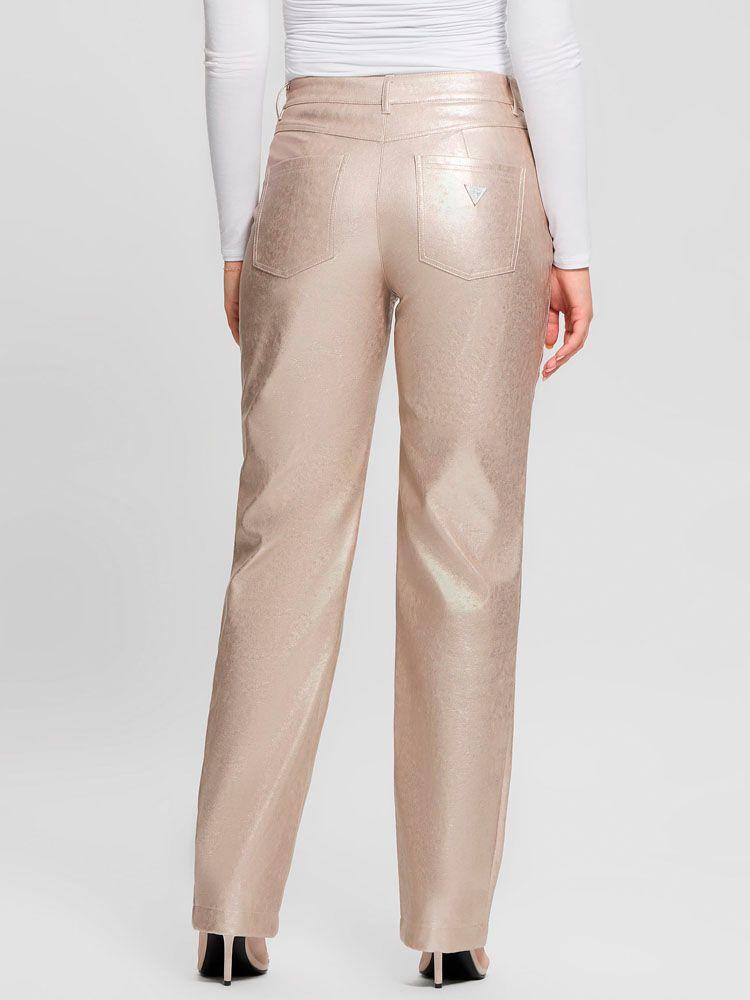 Pantalon New Ambra Metallic Pu Pants Dorado-1