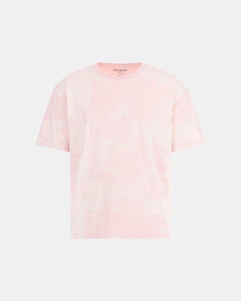 Polera Guess Hombre Ss Bsc Island Life Tee Rosado-4