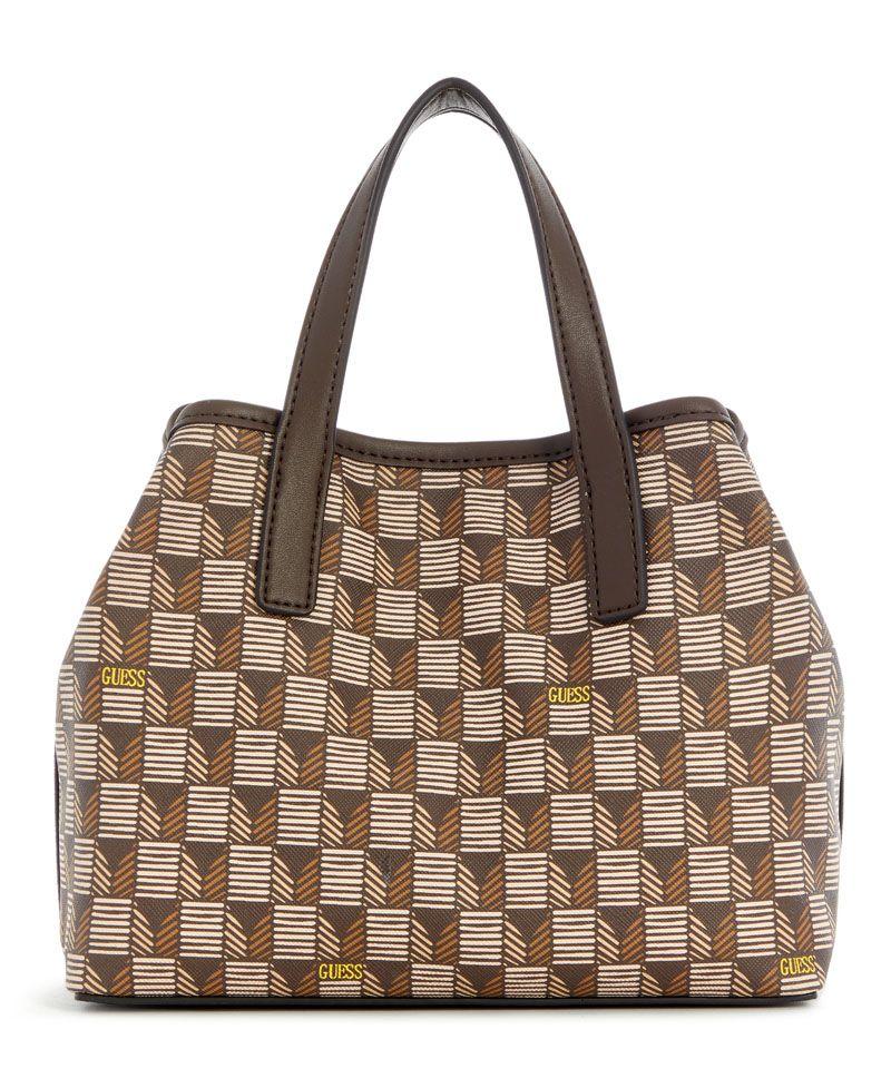 Mini Cartera Guess Mujer G Wave Mini Tote Café-2