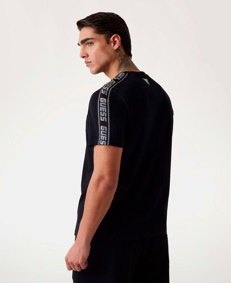 Polera Guess Hombre Arlo Cn T-Shirt Negro-1