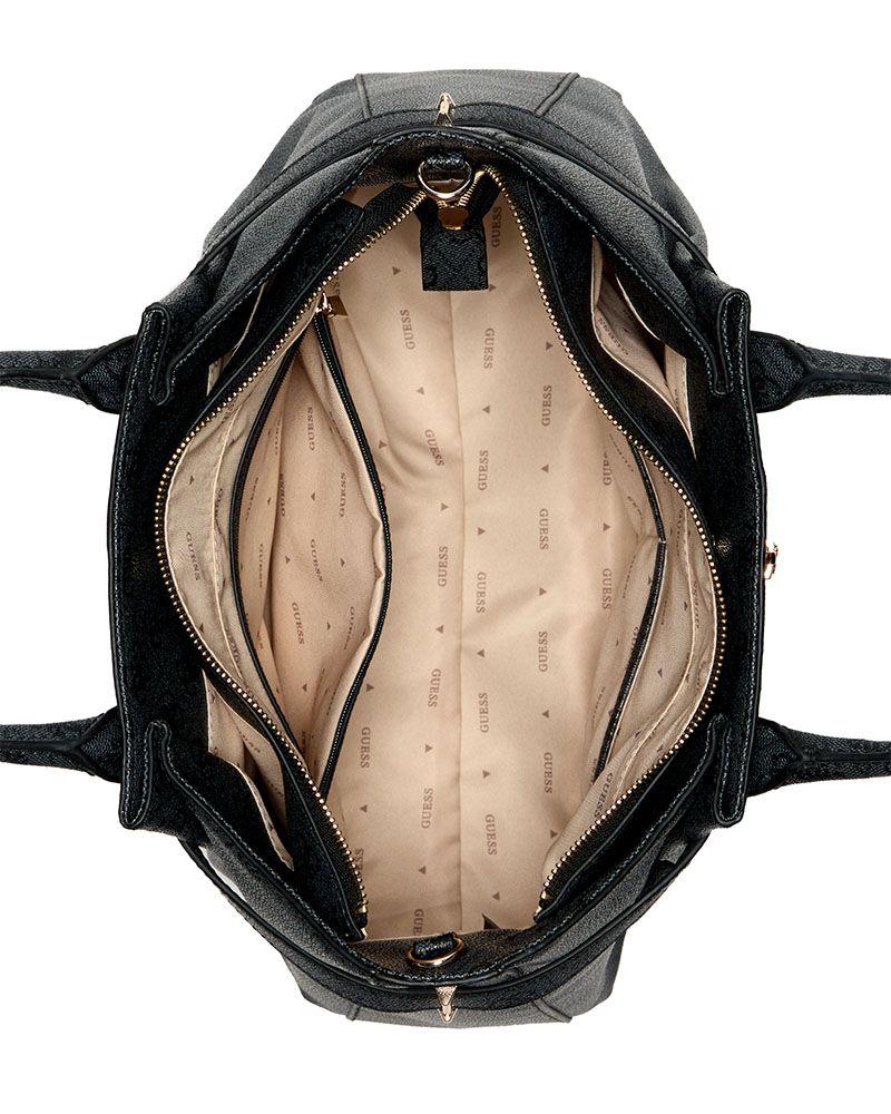 Cartera Guess Mujer Yesba Girlfriend Satchel Gris Oscuro-3