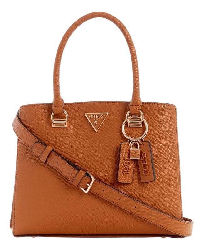 Cartera Guess Mujer Noelle Girlfriend Satchl Café-0