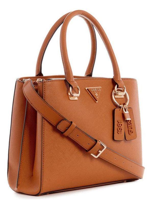 Cartera Guess Mujer Noelle Girlfriend Satchl Café-1