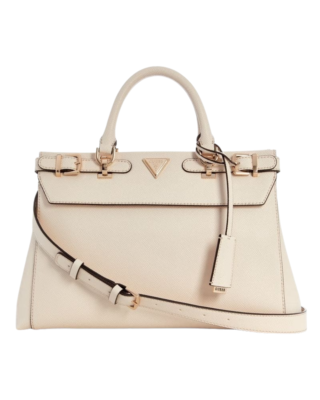 Cartera Guess Mujer Levante Luxury Satchel Crema-0