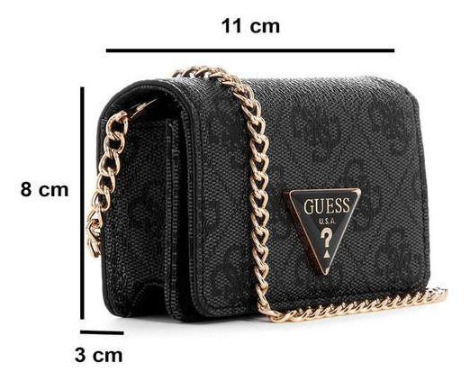 Mini Cartera Guess Mujer Laurel SLG Micro Mini Negro-4