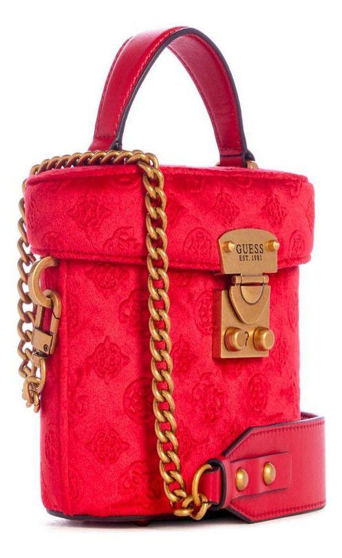 Mini Cartera Guess Mujer Fynna Mini Cannister Rojo-1
