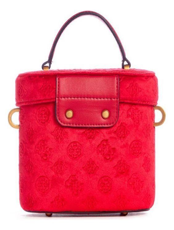 Mini Cartera Guess Mujer Fynna Mini Cannister Rojo-2