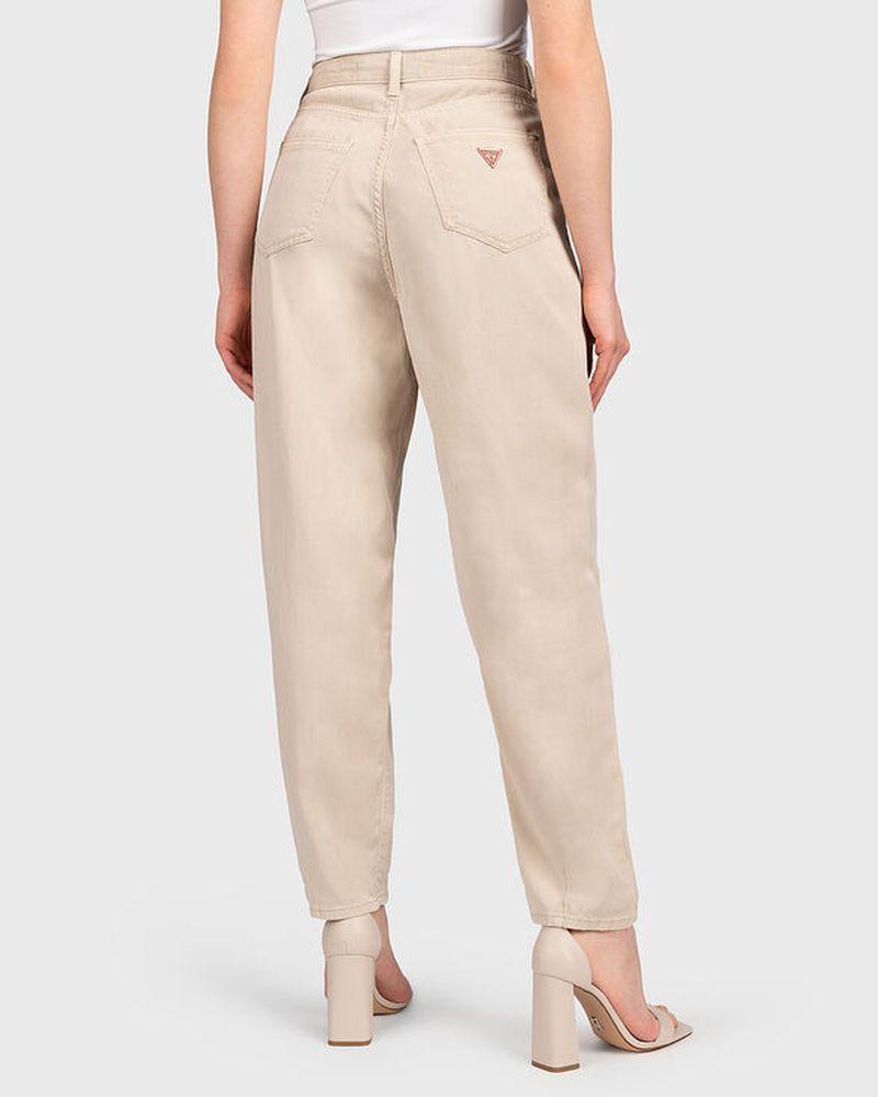 Pantalon Guess Mujer Andrea Barrel Beige-1