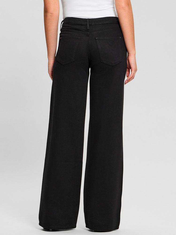 Pantalon Guess Mujer Sexy Palazzo Negro-5
