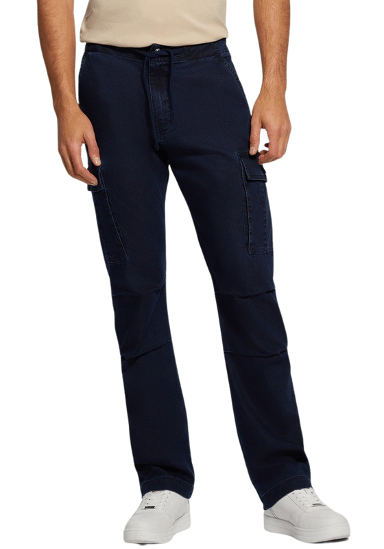 Pantalon Guess Hombre Bellmont Canvas Cargo Pant Azul-0