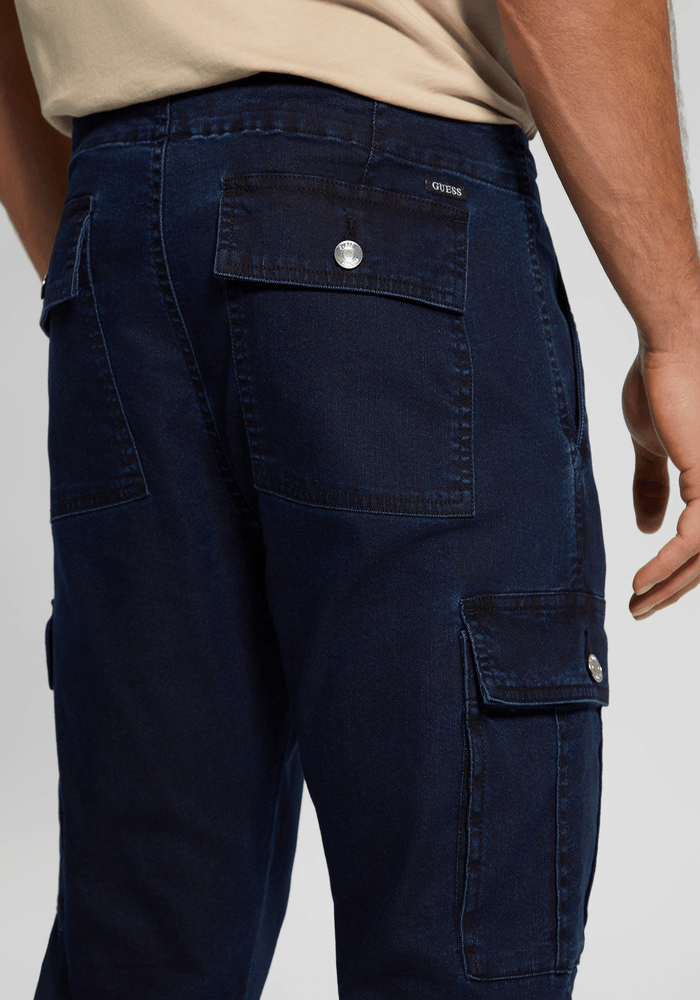 Pantalon Guess Hombre Bellmont Canvas Cargo Pant Azul-2