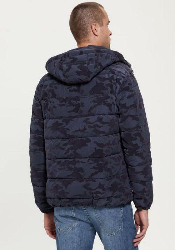 Chaqueta Guess Hombre Bandana Camou Puffa Jkt Azul-2