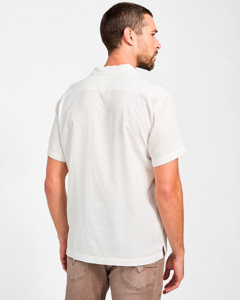 Camisa Cttn Vscose Dmnd Jcqrd Blanco-2
