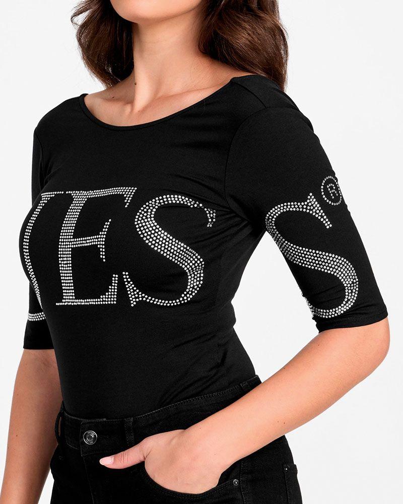Polera Guess Mujer Lowback Guess Bling Bodysuit Negro-2