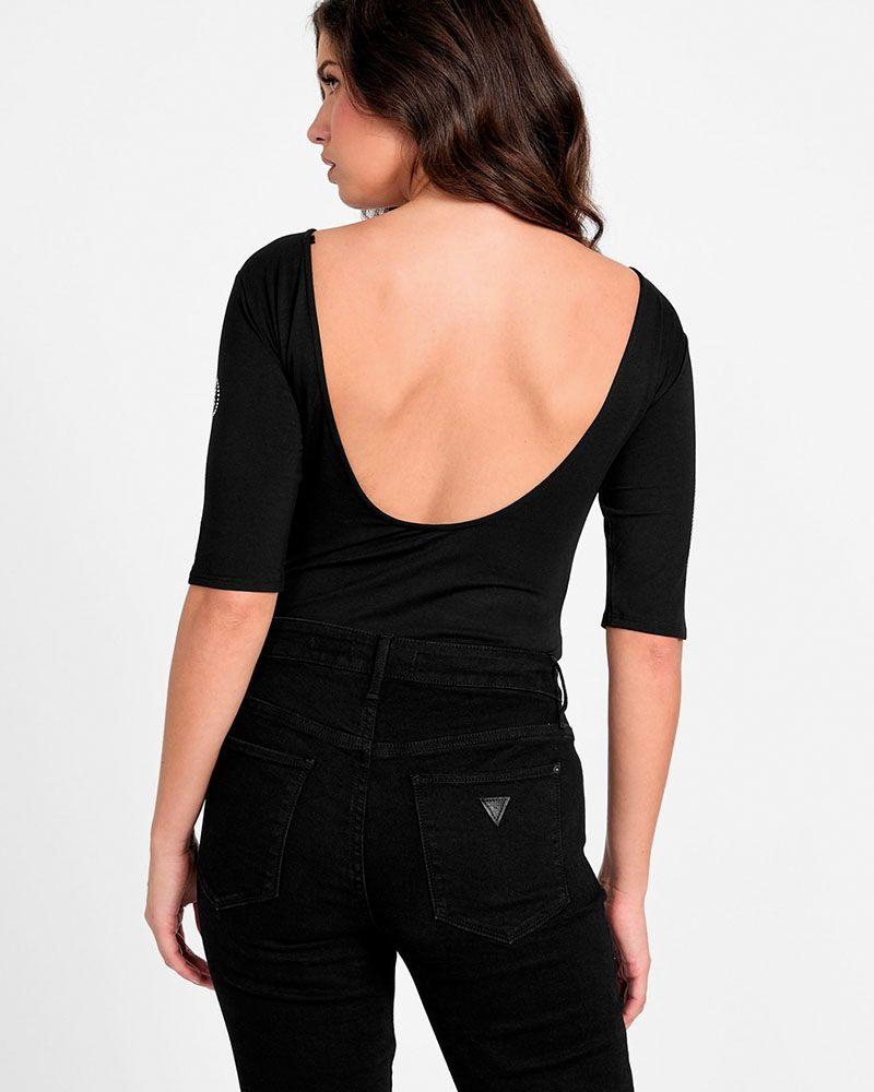 Polera Guess Mujer Lowback Guess Bling Bodysuit Negro-4