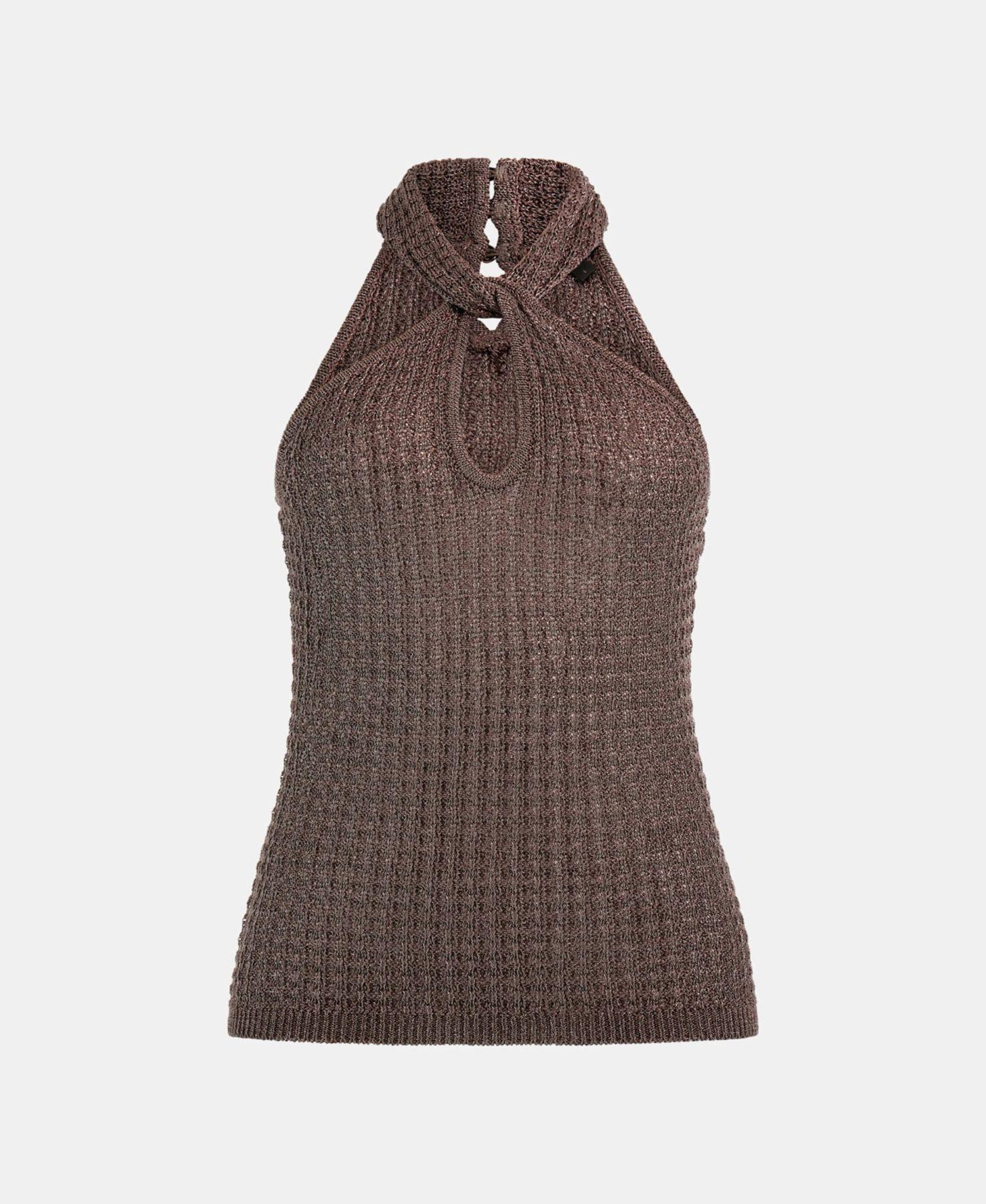 Polera Sl Halter Keyhole Ella Swtr Plateado-5