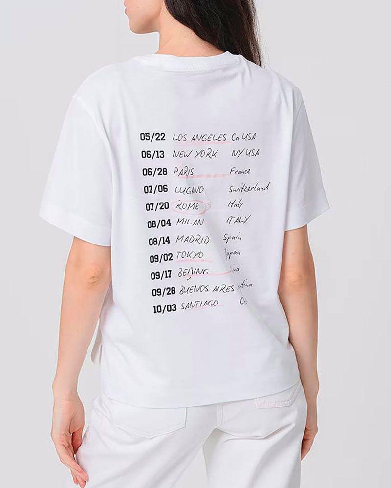 Polera Guess Mujer Cn Sl Guess Tour Dates Tee Blanco-1