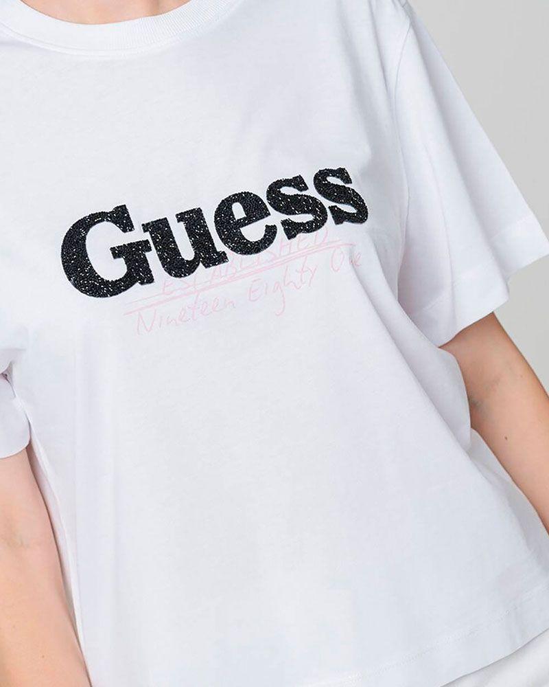 Polera Guess Mujer Cn Sl Guess Tour Dates Tee Blanco-2