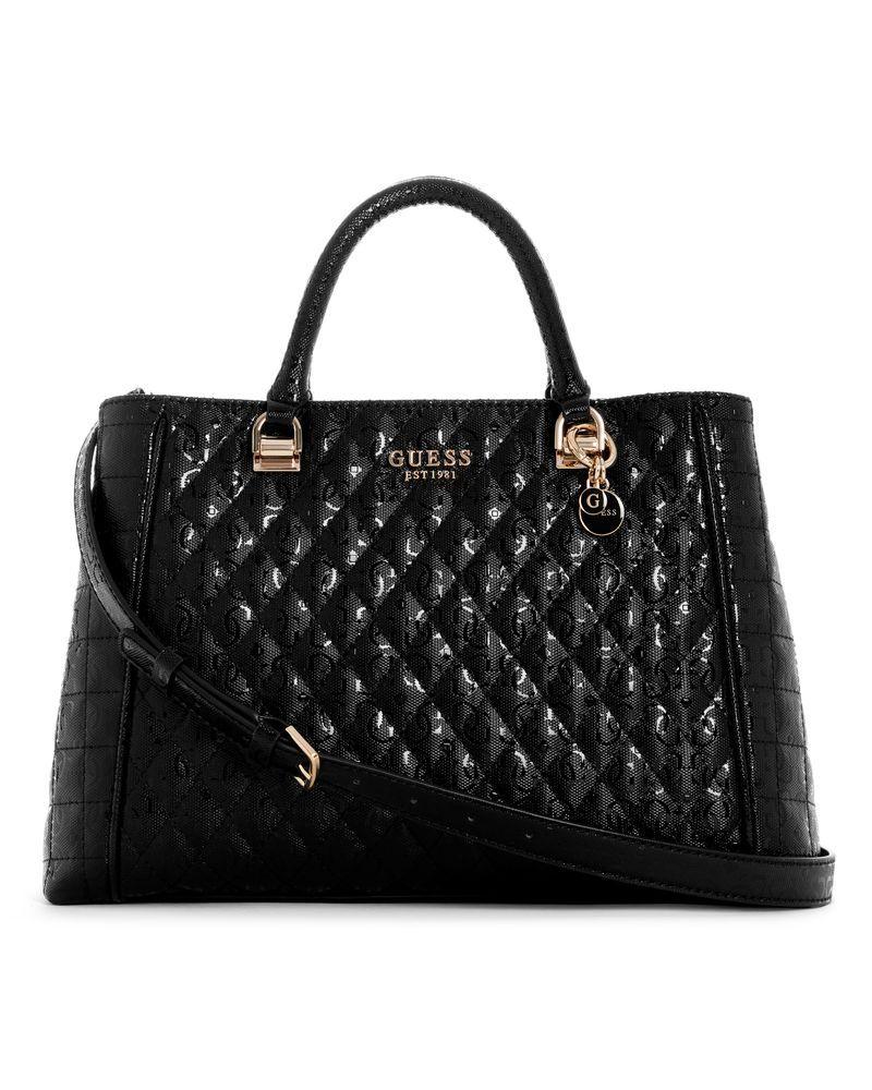Cartera Mujer Guess Yarmilla Luxury Satchel Negro-0