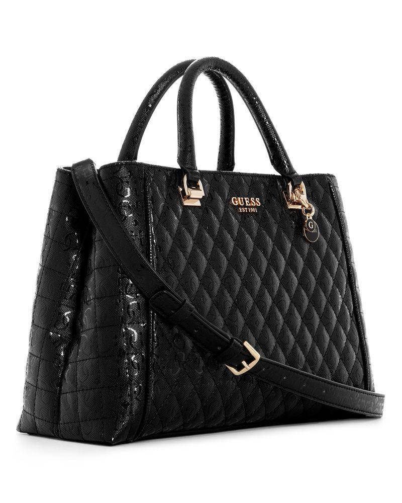 Cartera Mujer Guess Yarmilla Luxury Satchel Negro-2
