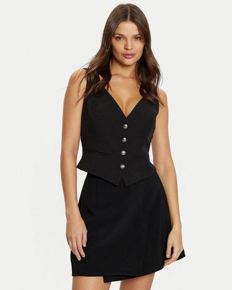 Blusa Guess Mujer Matea Suit Vest Negro-0