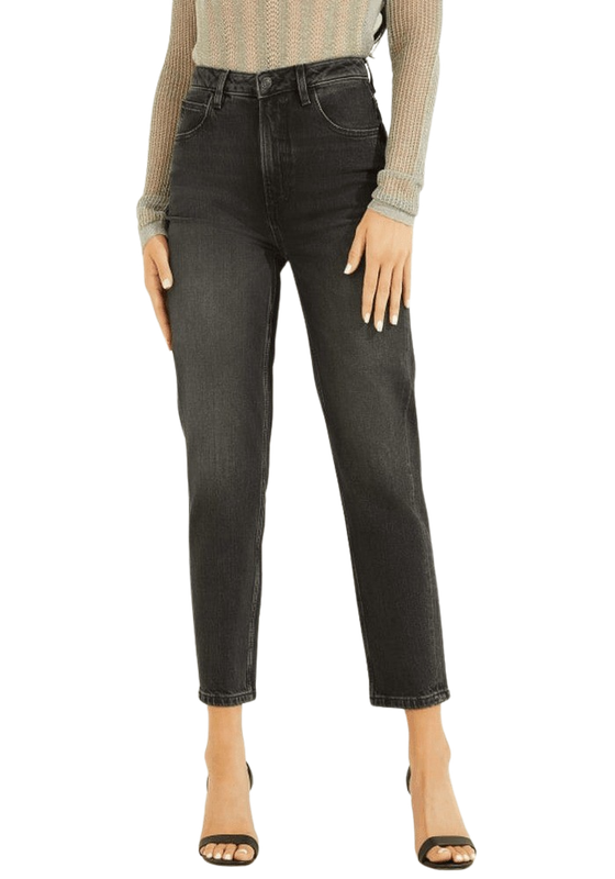 Jeans Guess Mujer Mom Jean Negro-0