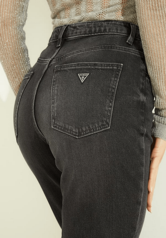 Jeans Guess Mujer Mom Jean Negro-1