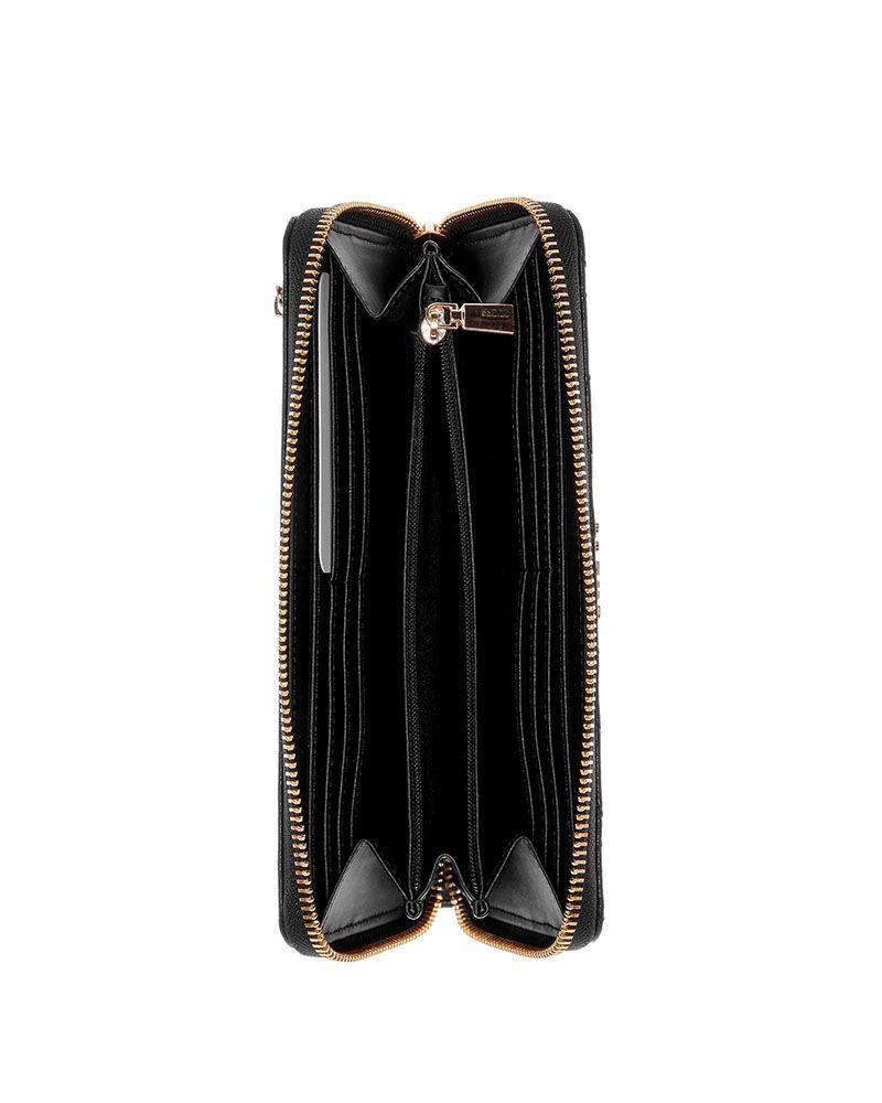 Billetera Guess Laurel Ii Slg Large Zip Around Negro.          -2