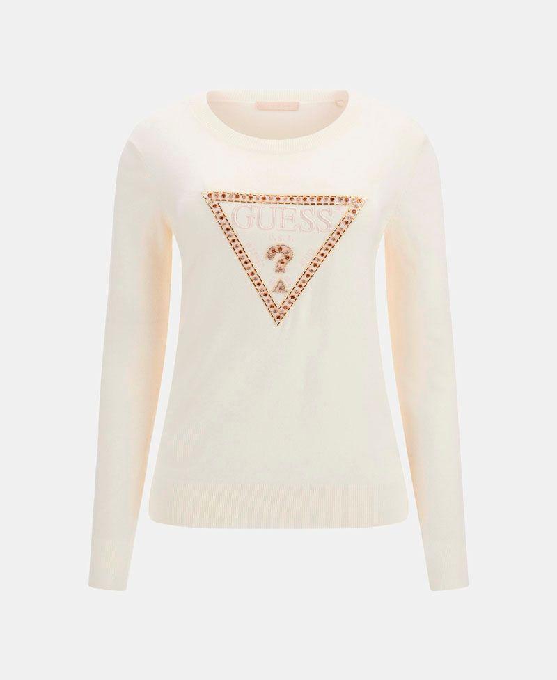 Tejido Ivory Triangle Logo Rn Ls Swtr-4