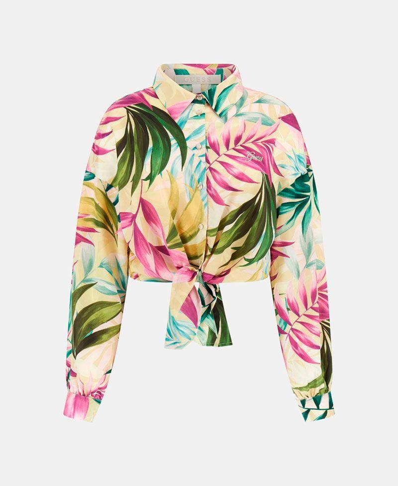 Blusa Guess Mujer New Ls Bowed Jun Shirt Multicolor-4