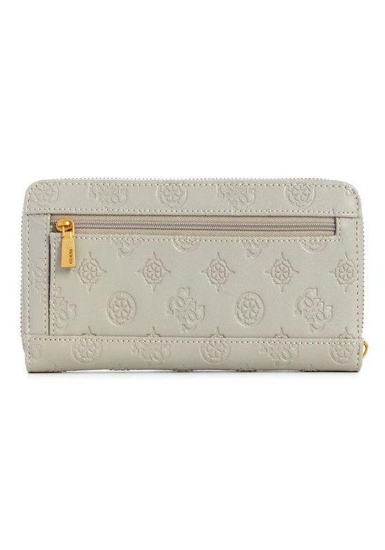 Billetera Guess Mujer James Logo Slg Large Zip Arndd Gris-1