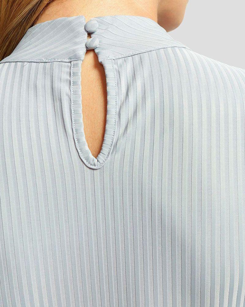 Polera Guess Mujer Eve Sl Tn Rib Top Guess Mujer Azul-2
