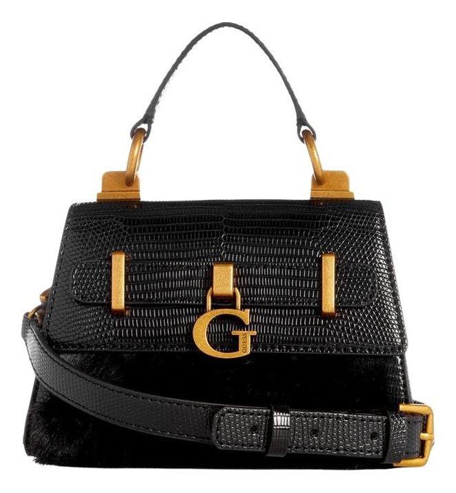 Mini Cartera Guess Mujer Bergen Micro Mini Negro-0