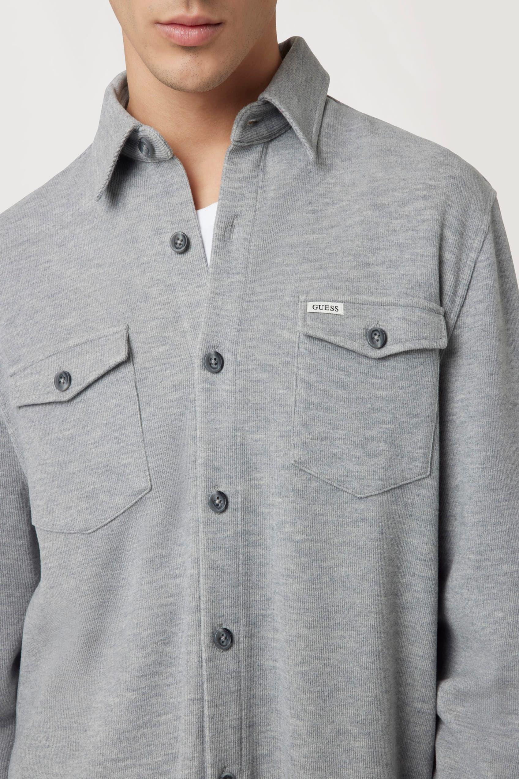 Camisa Guess Hombre Ls Collins Luxury Shirt Gris-3