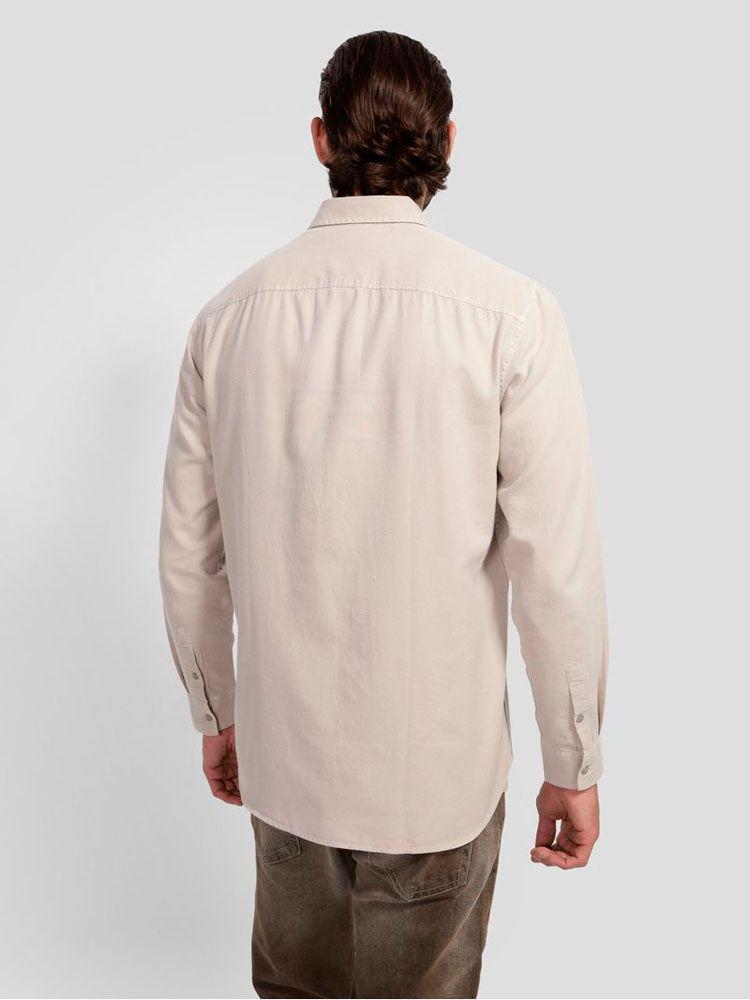 Camisa Guess Hombre Ls Collins Pockets Shirt Beige-3