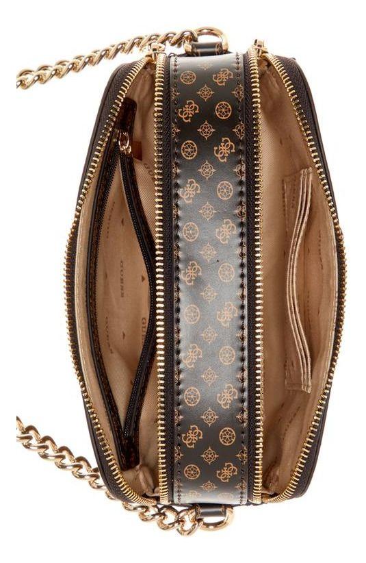 Cartera Guess Mujer Arlena Logo Camera Crossbody Café-3