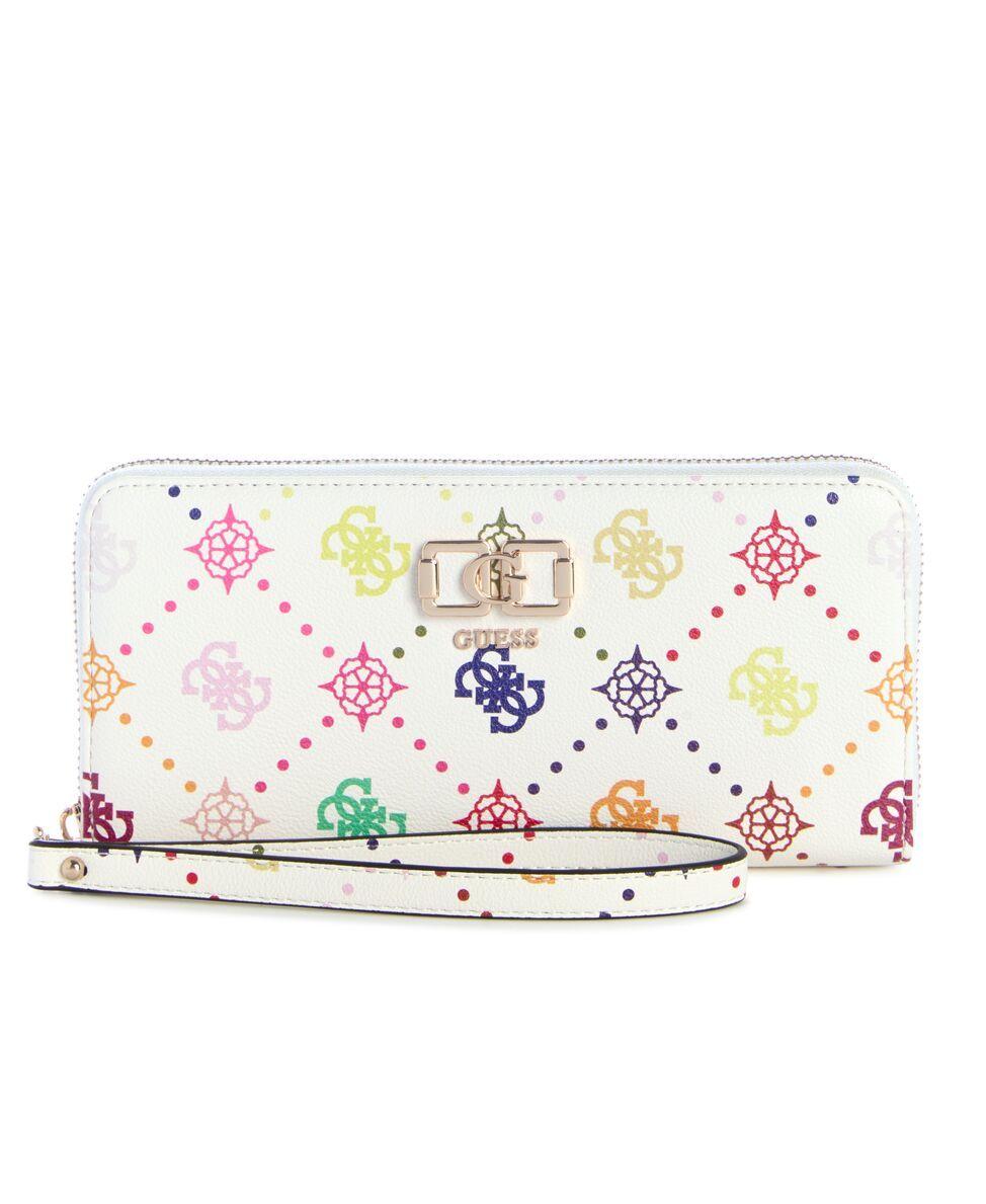 Billetera Emelie Logo Slg Lrg Zip Around Blanco-0
