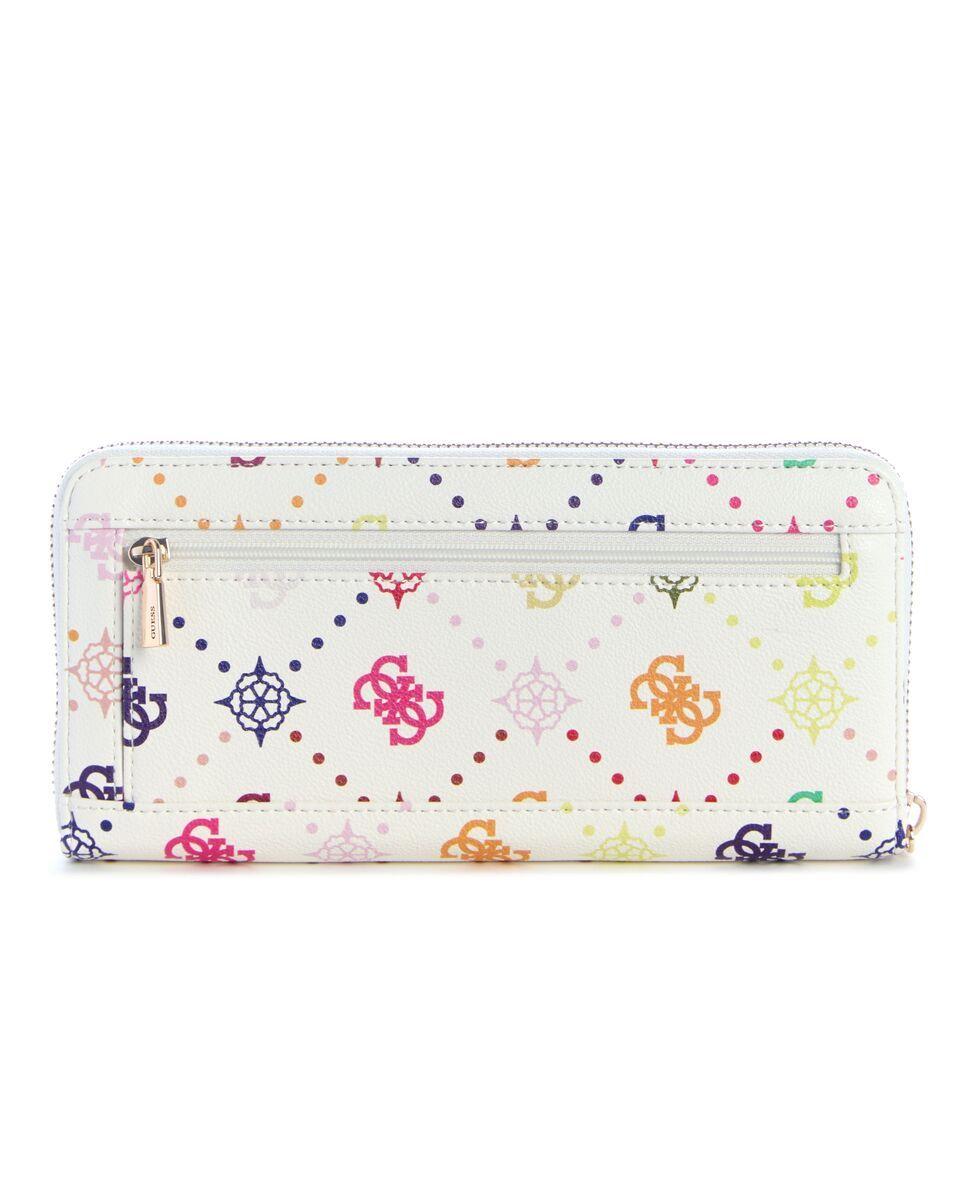 Billetera Emelie Logo Slg Lrg Zip Around Blanco-1