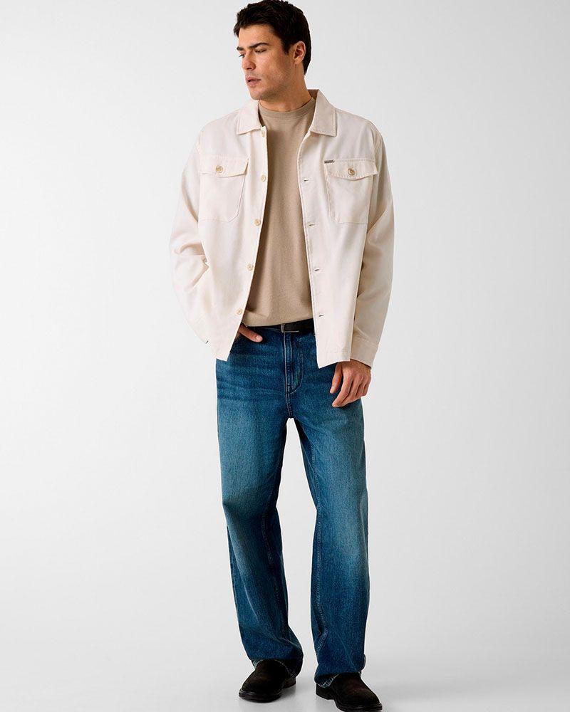 Camisa Paolo Cotton Blend Ls Overshirt Blanco-1